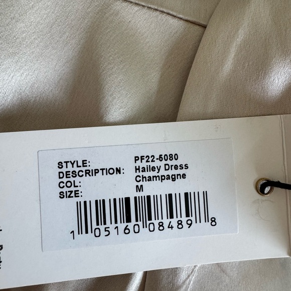 Revolve Retrofete Cream Asymmetrical Wrap Mini Dress - Picture 8 of 8